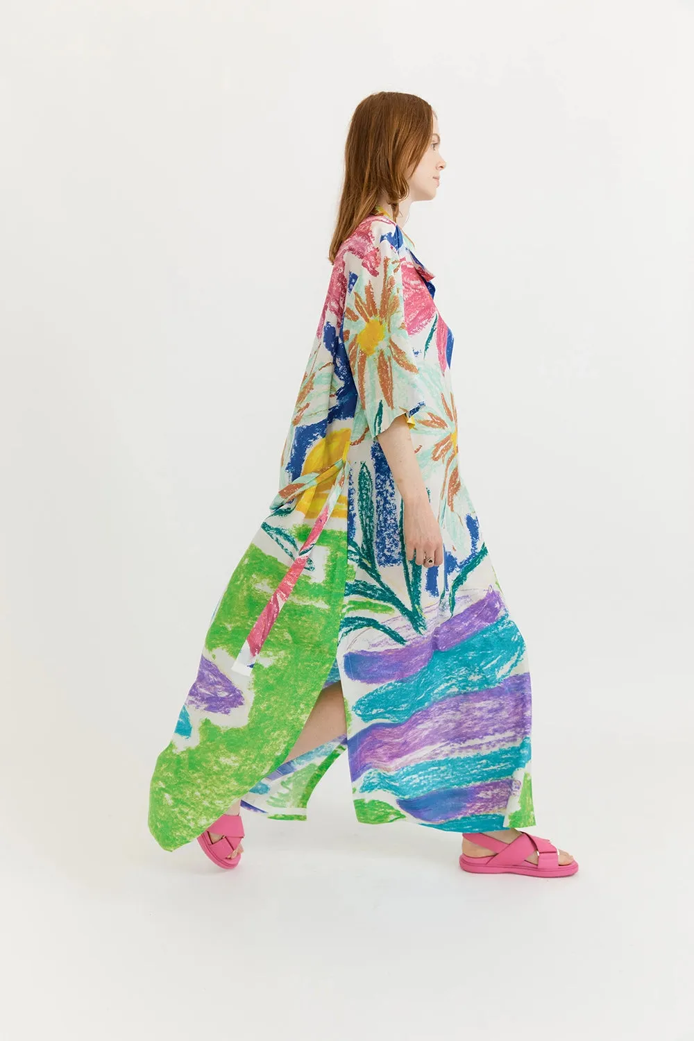 GARY BIGENI | DANTAS TUNIC SHIRT DRESS- PLACEMENT PRINT