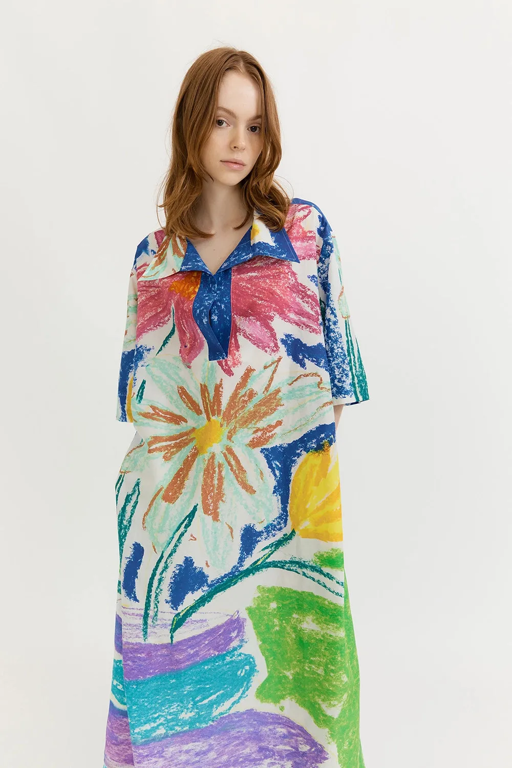 GARY BIGENI | DANTAS TUNIC SHIRT DRESS- PLACEMENT PRINT