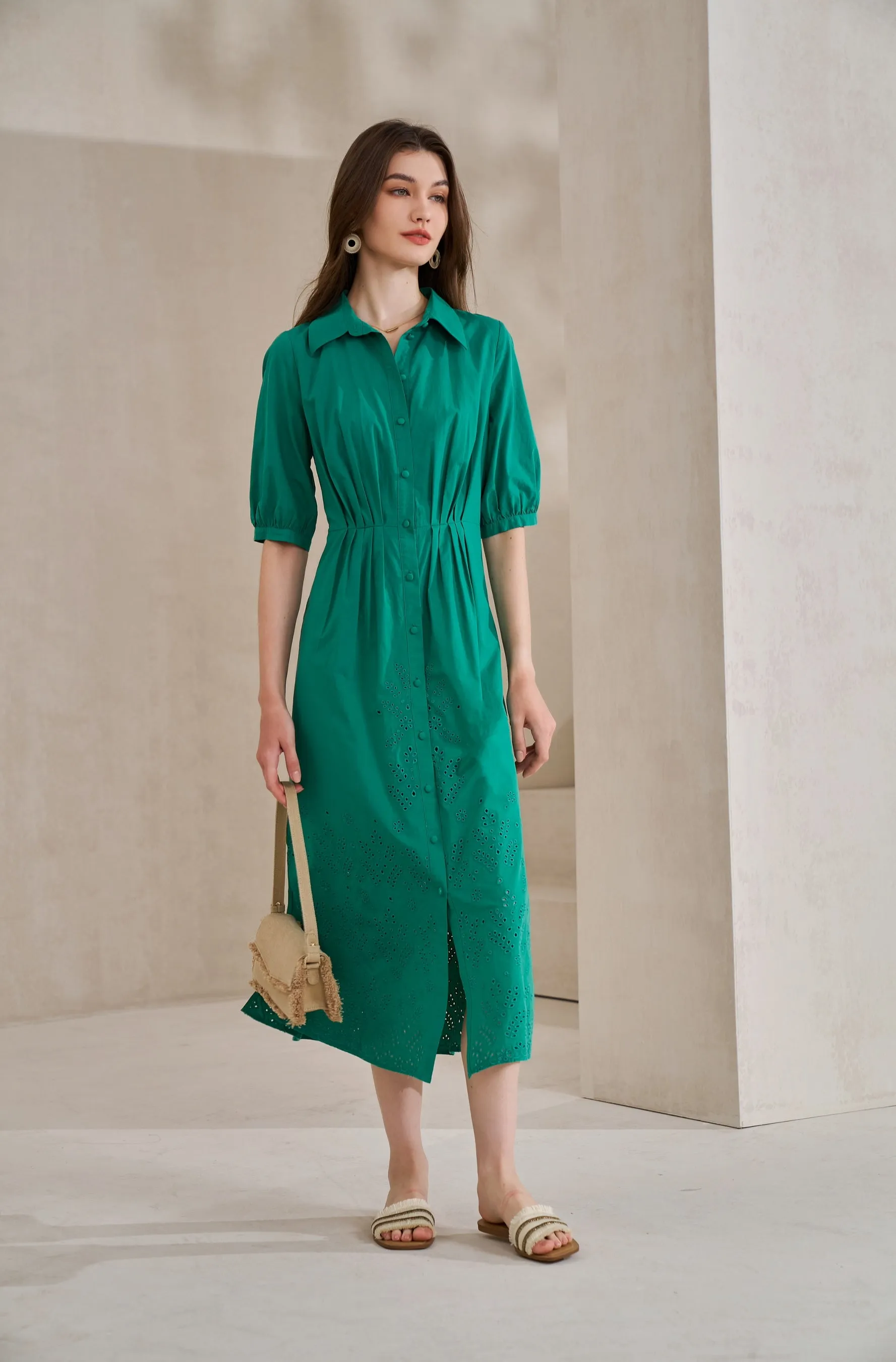 GDS Raven Tencel Long Dress | Sea Green