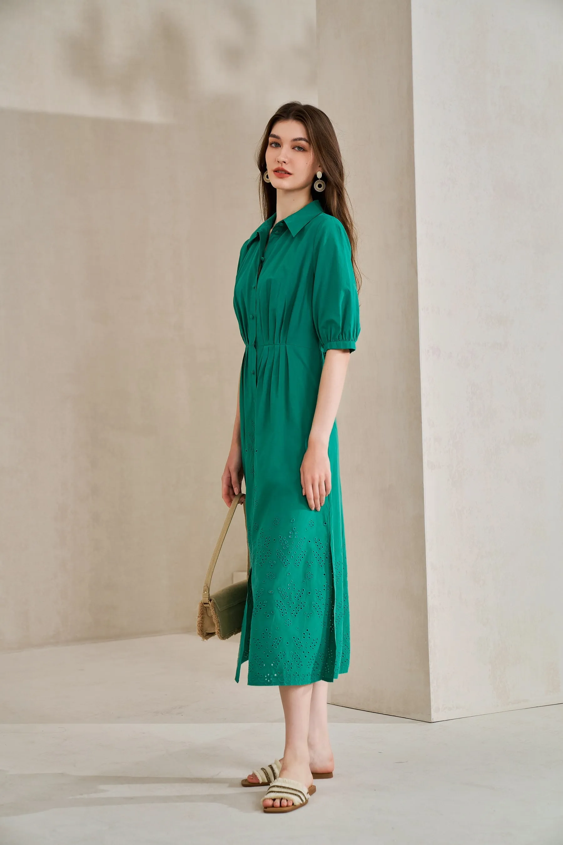 GDS Raven Tencel Long Dress | Sea Green