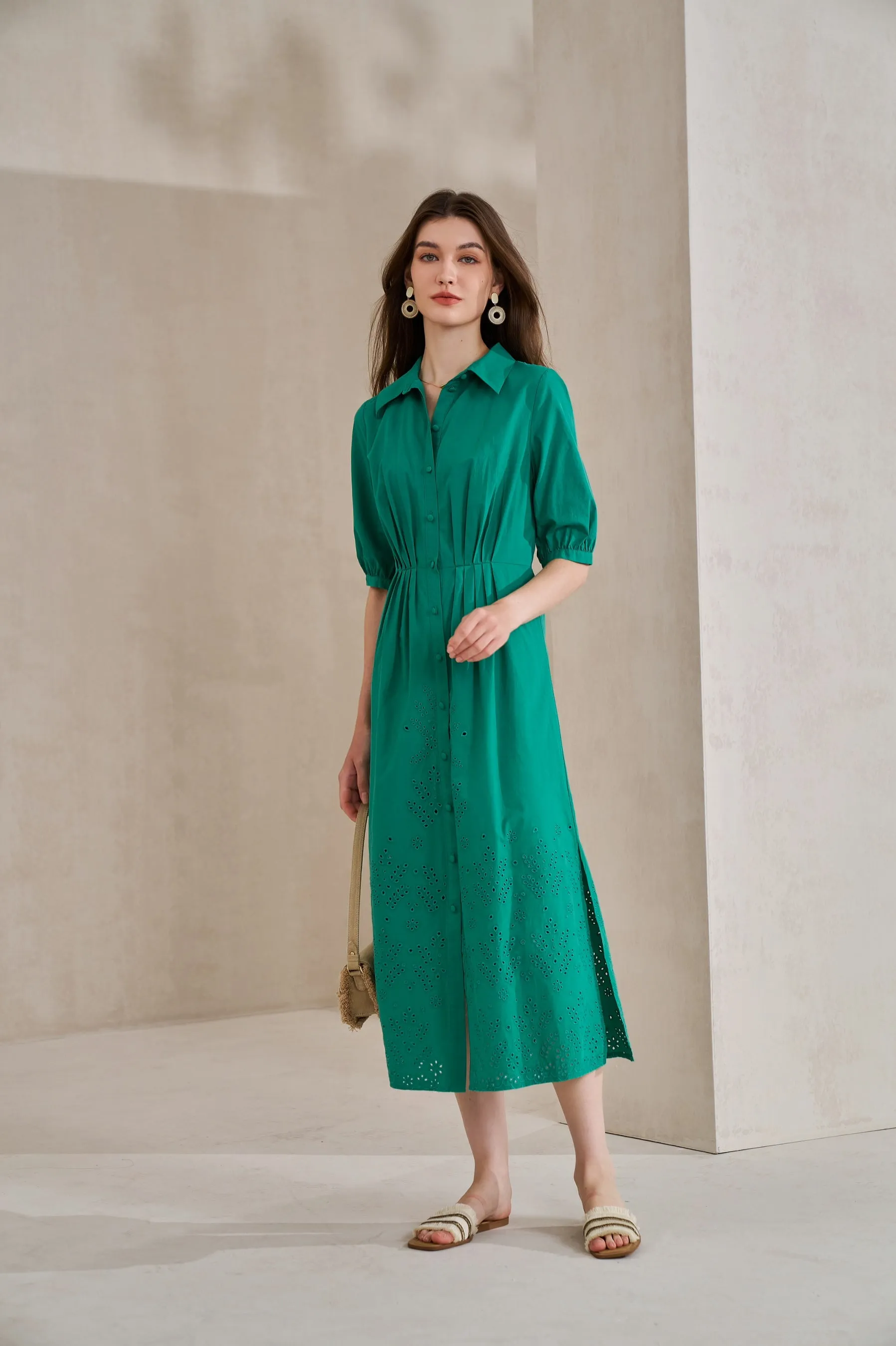 GDS Raven Tencel Long Dress | Sea Green