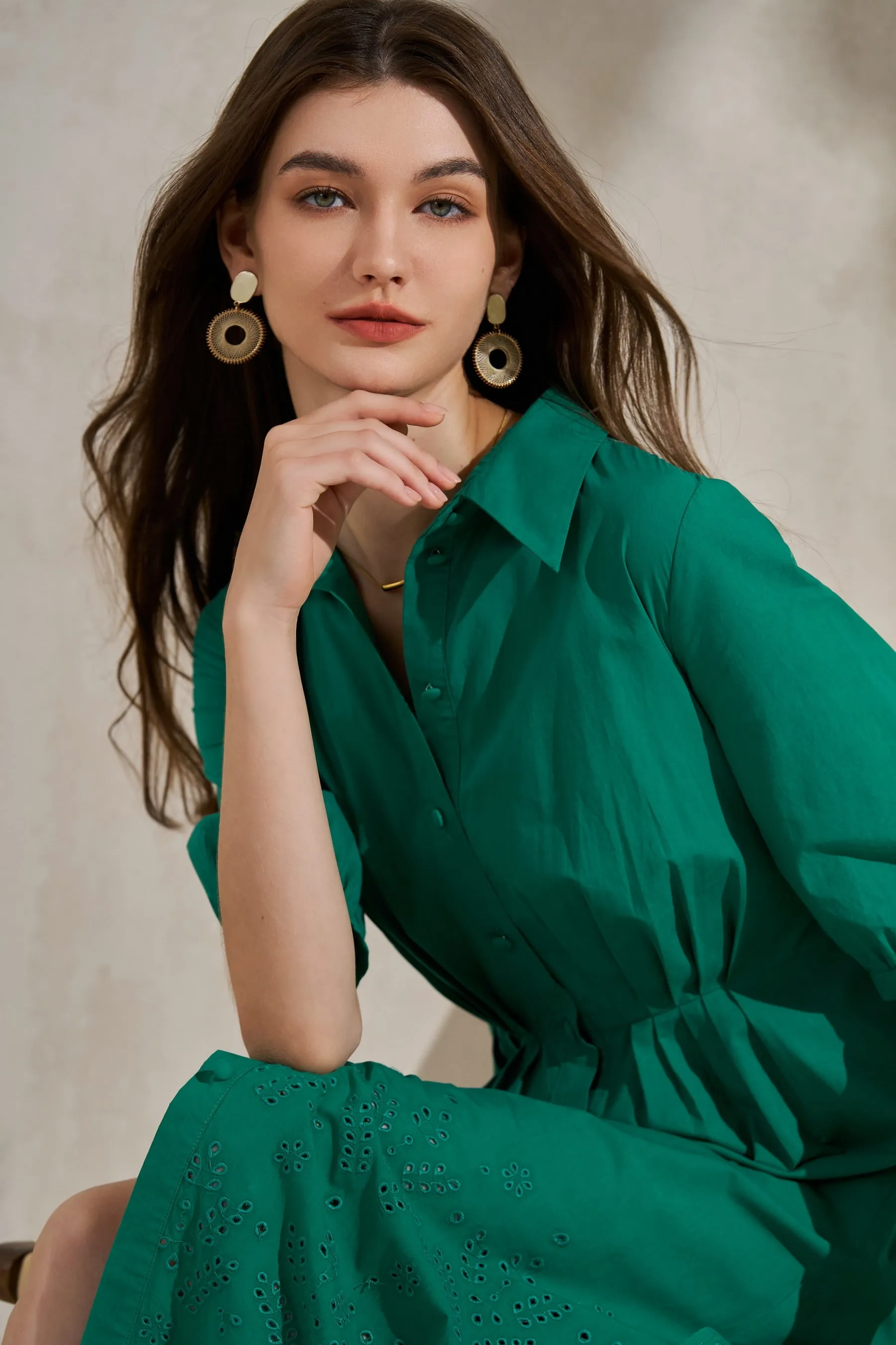 GDS Raven Tencel Long Dress | Sea Green
