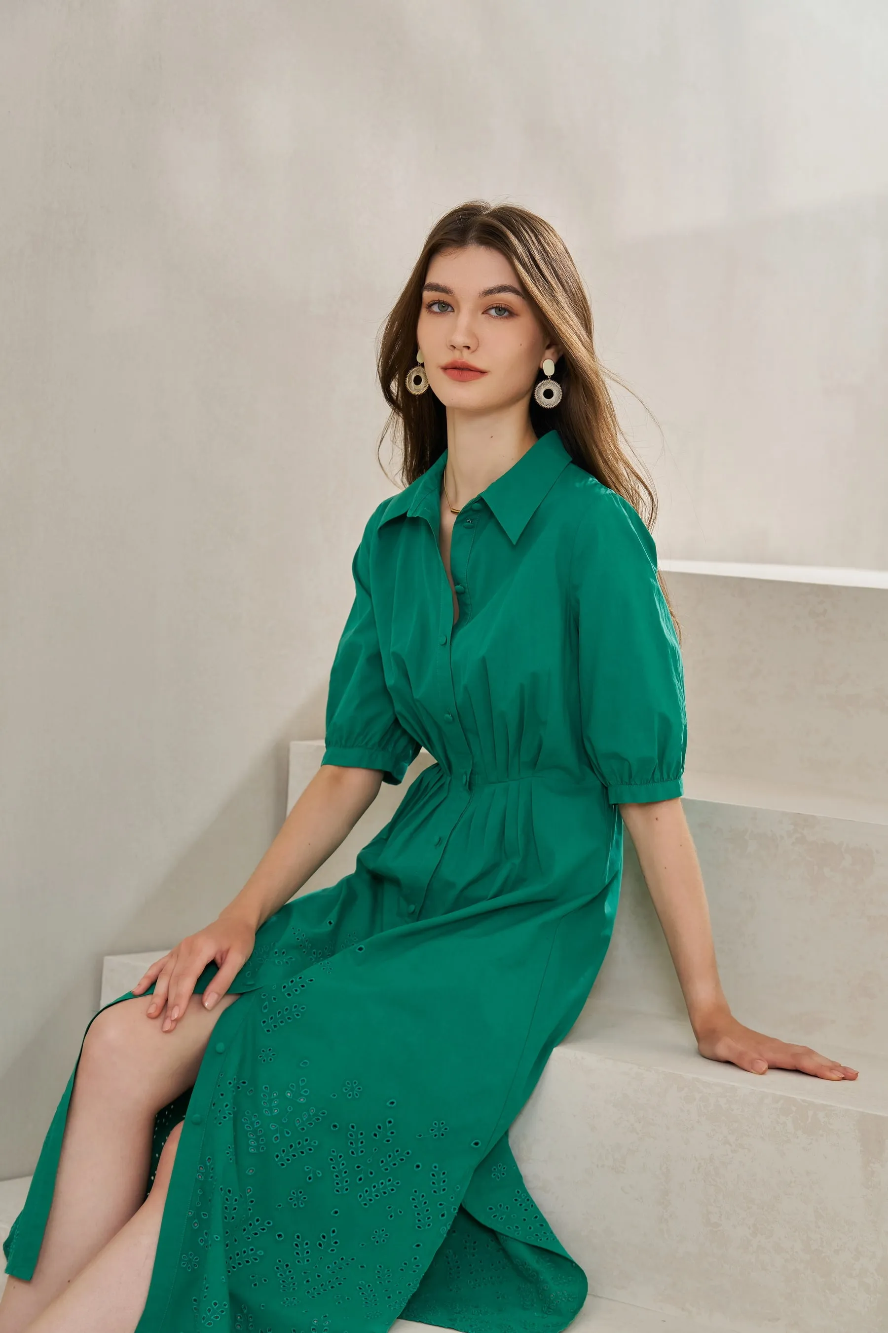 GDS Raven Tencel Long Dress | Sea Green