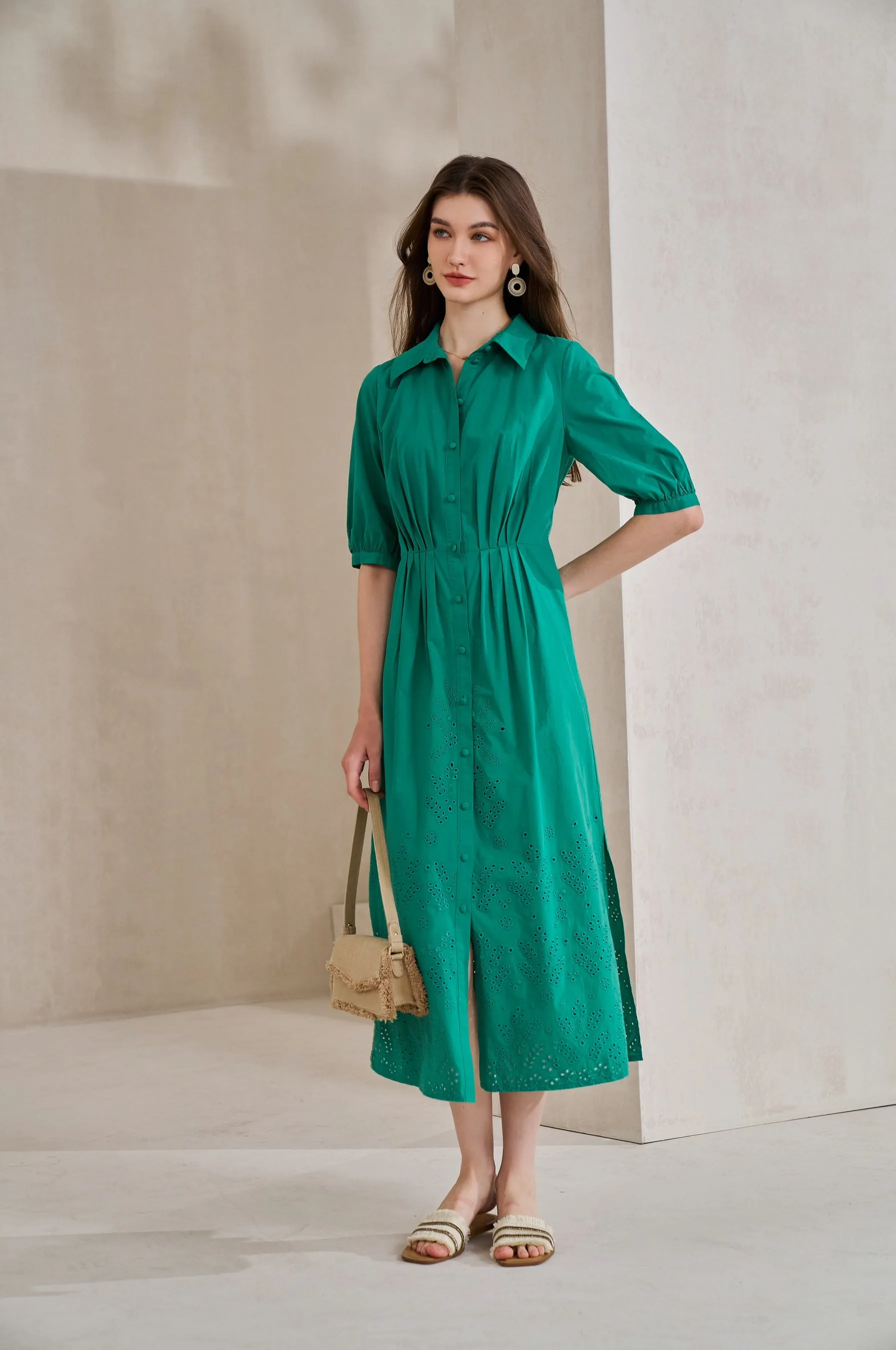 GDS Raven Tencel Long Dress | Sea Green