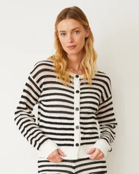 HJ0316ibd Monrow Open Knit Cardigan