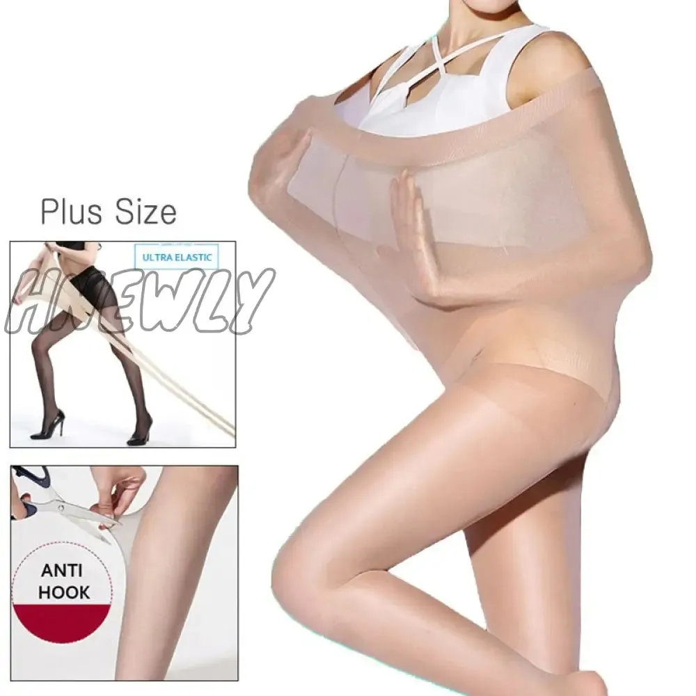 Hnewly Plus Size Super Elastic Tights Women Stockings Body Shaper Pantyhose 30D Stocking Tight Sexy Hosiery Underwear