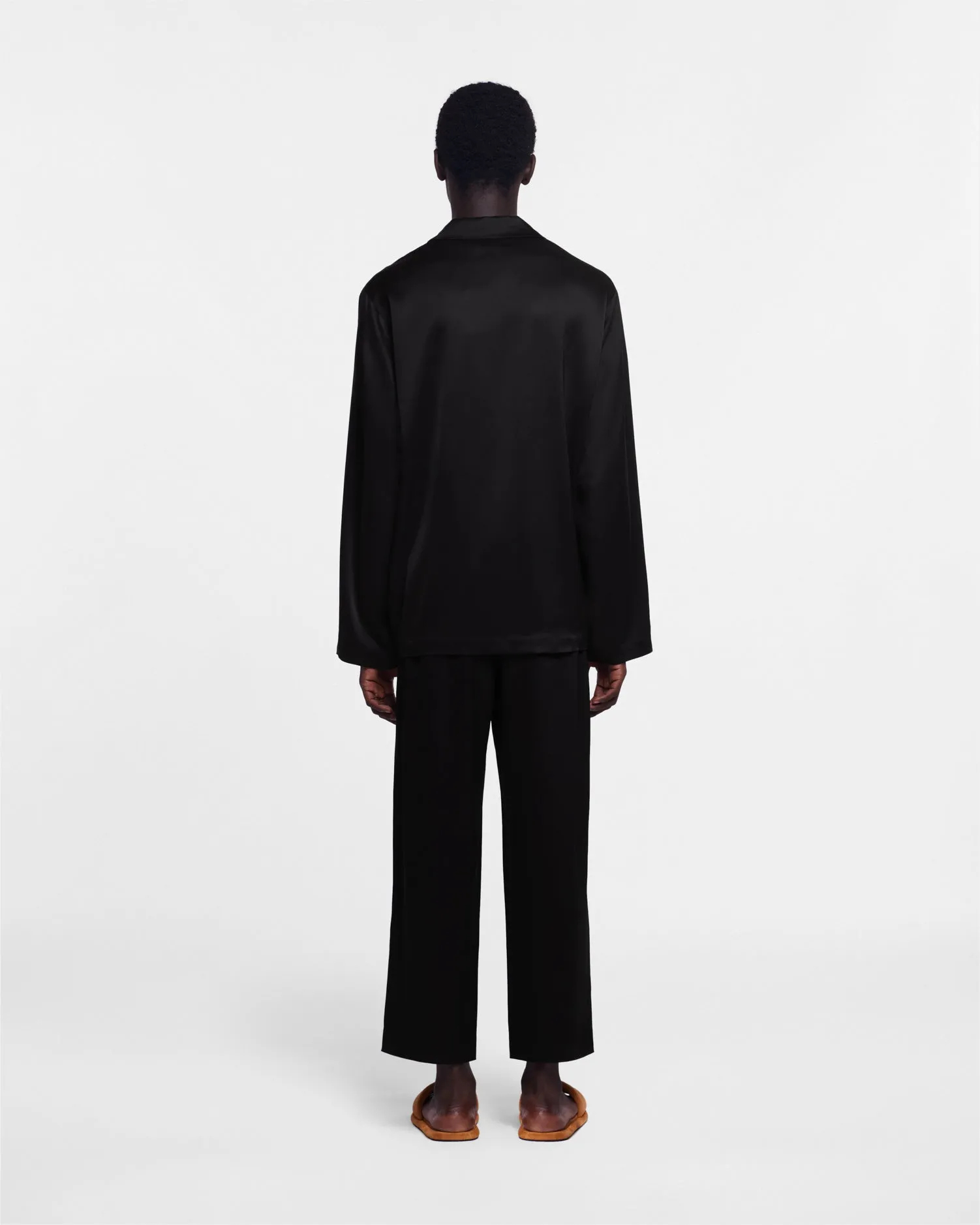 Jiro - Slip Satin Pants - Black