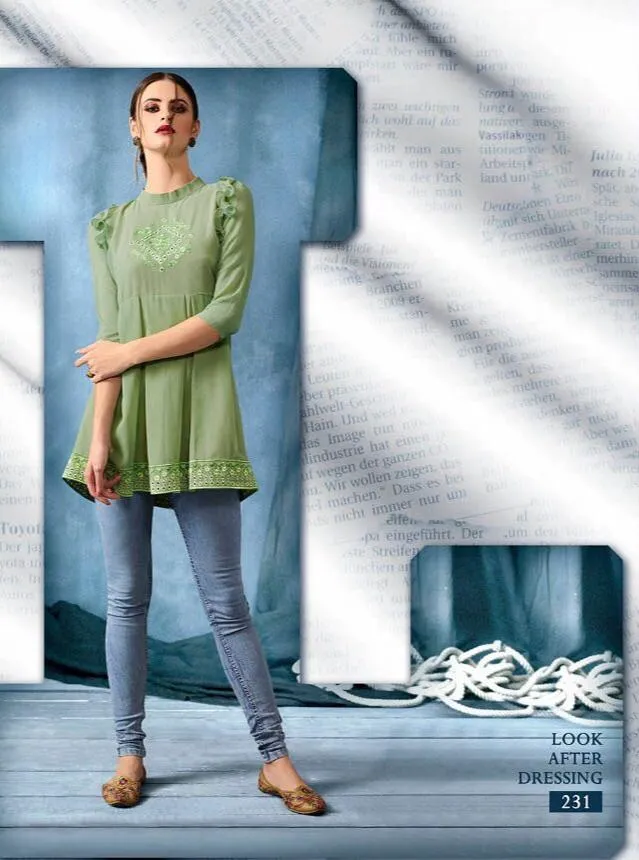 Kajri Silk Kurti Collection - green