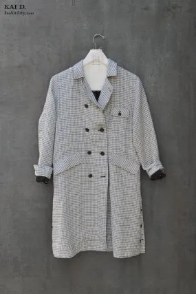 Keaton Trench Coat - Linen Check - XS