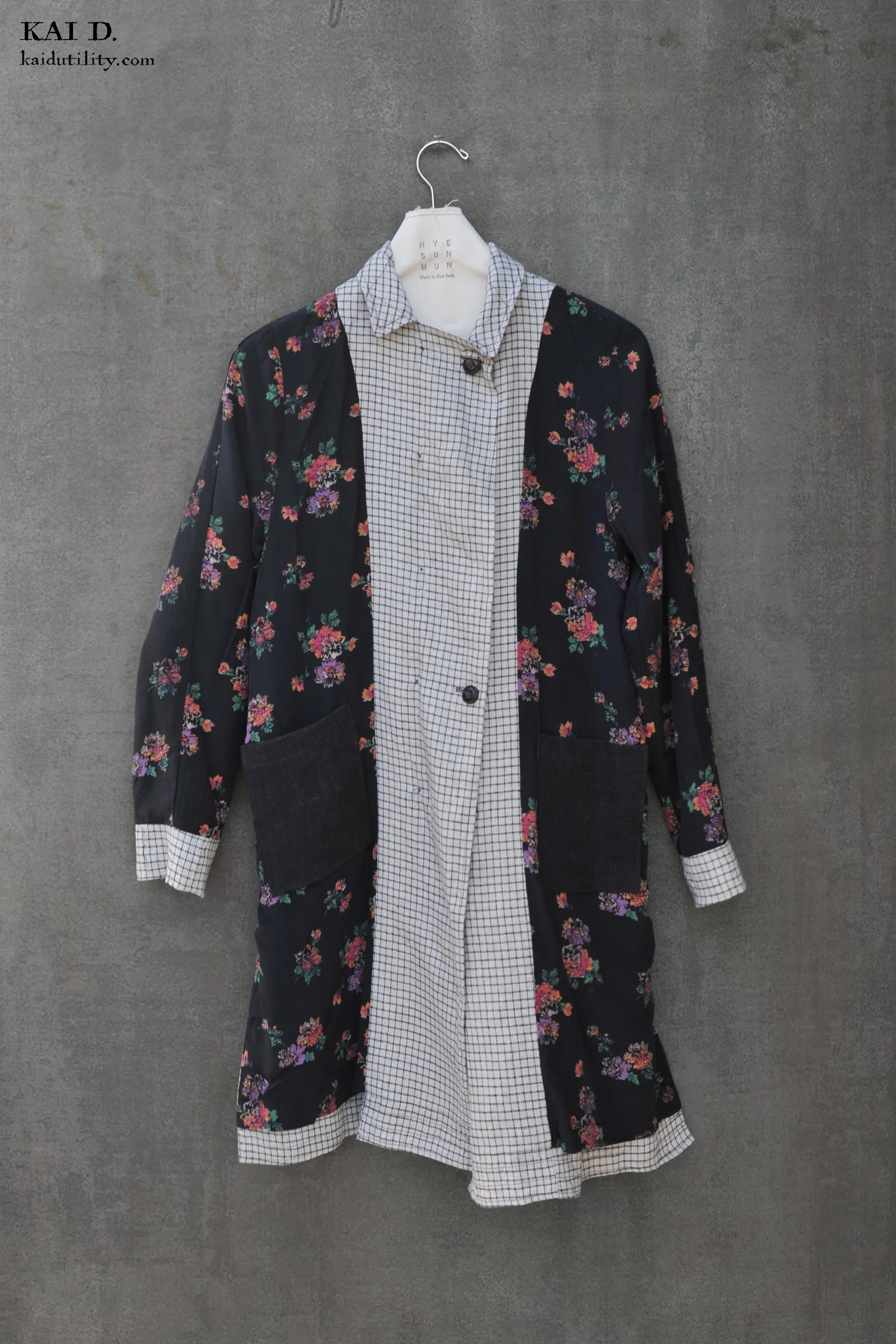 Keaton Trench Coat - Linen Check - XS