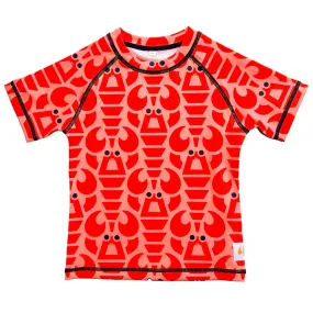 Kids Recycled Rashie: Big Red Lobster