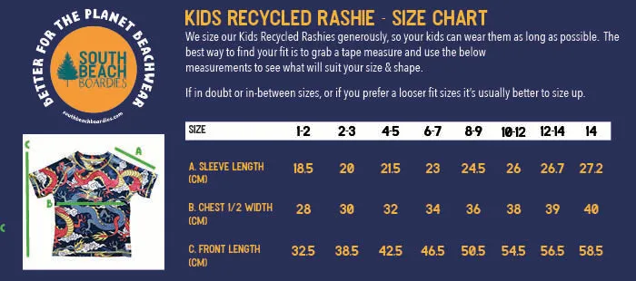 Kids Recycled Rashie: Big Red Lobster