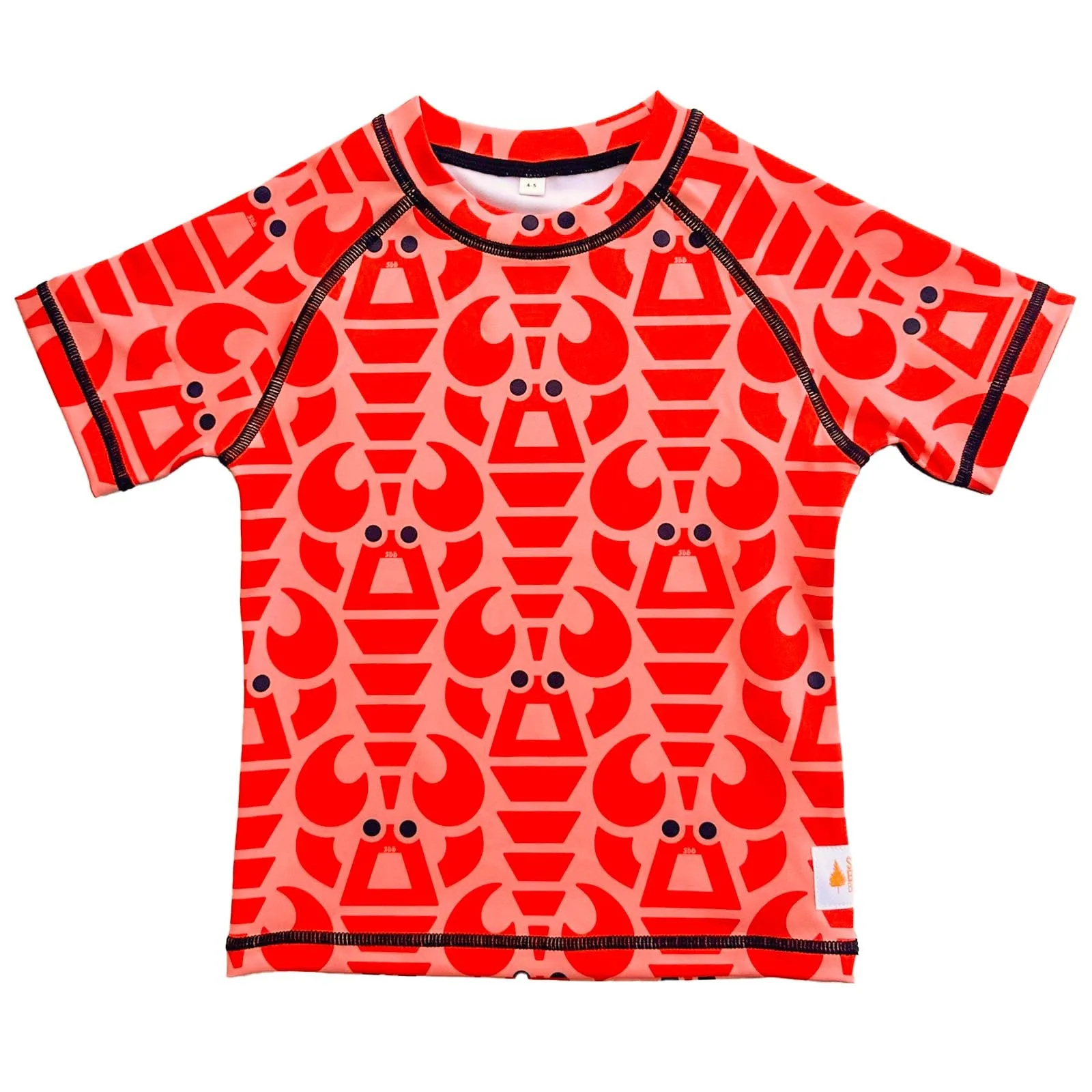 Kids Recycled Rashie: Big Red Lobster