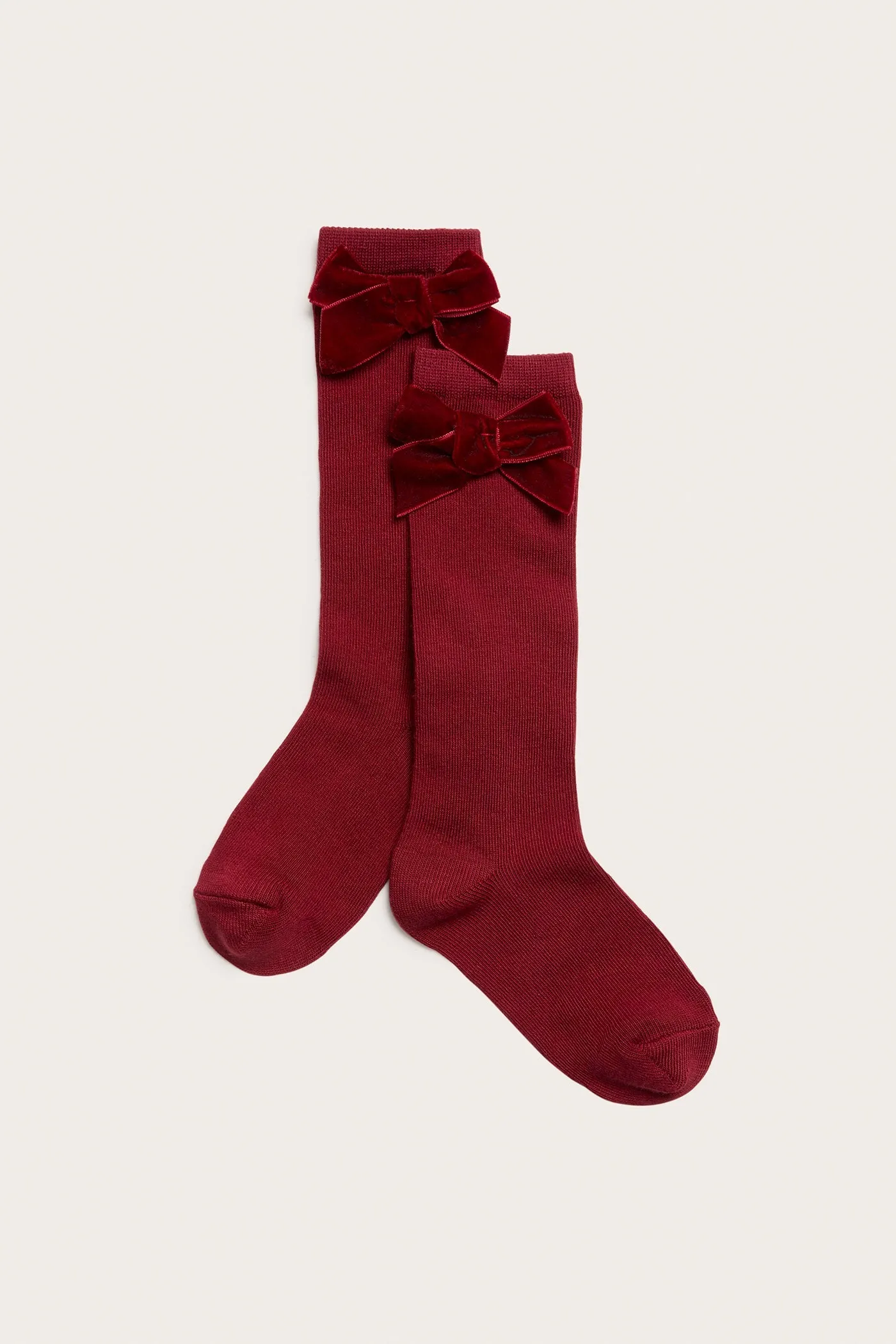 Kids' red knee-high socks