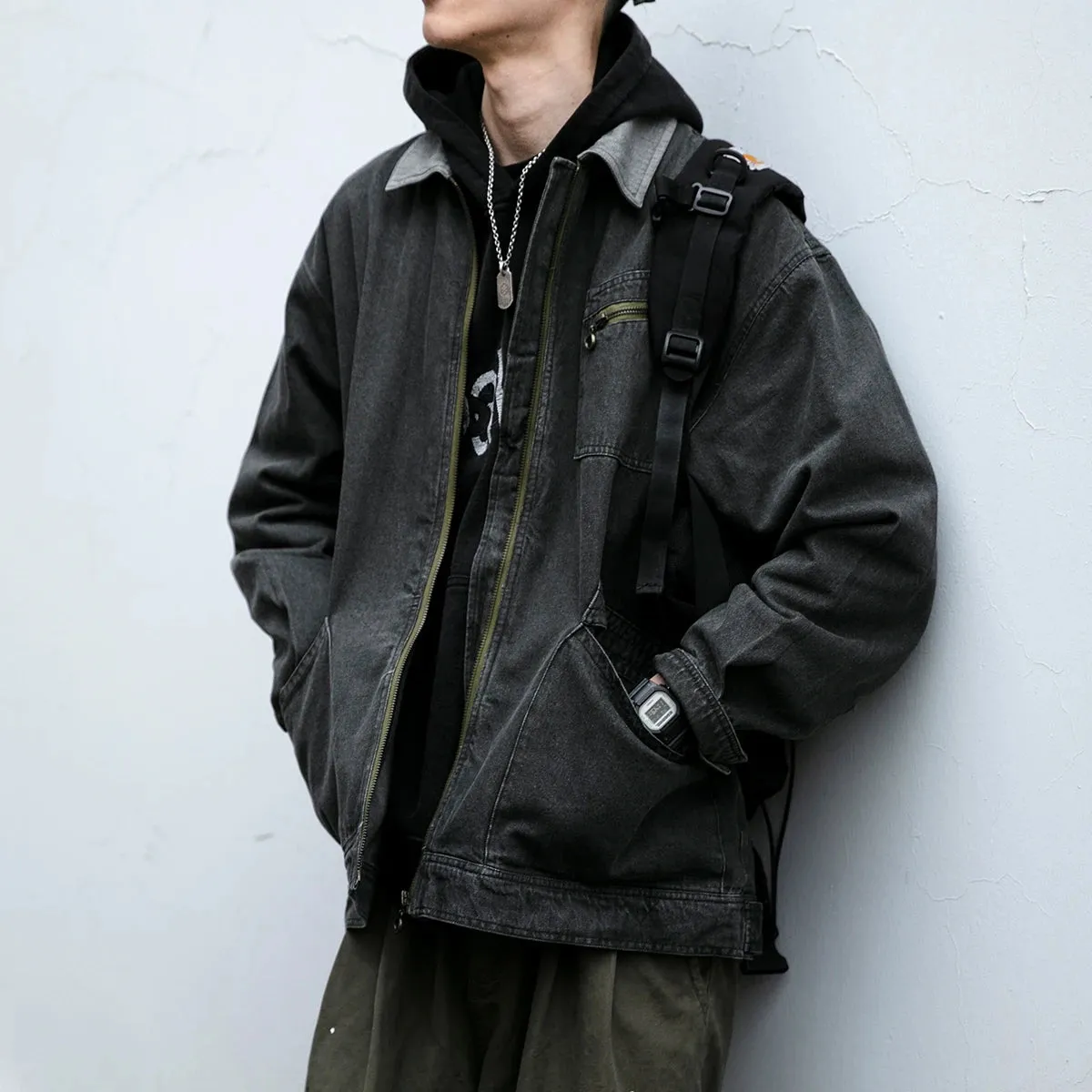 Korean High Quality Cargo Jacket For Men - Vintage Casual Coat