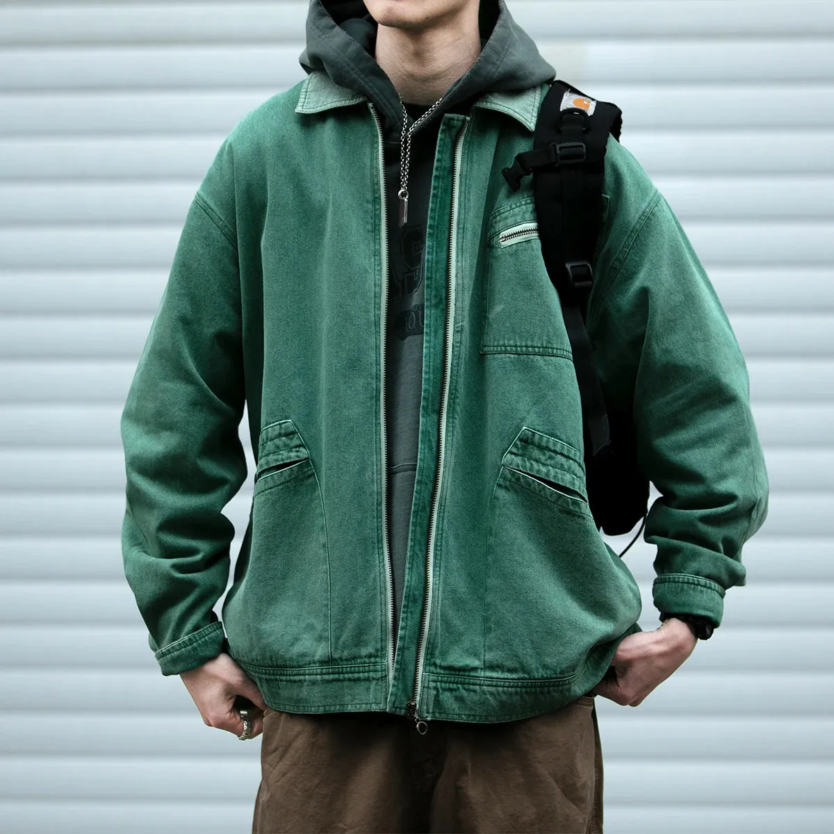 Korean High Quality Cargo Jacket For Men - Vintage Casual Coat