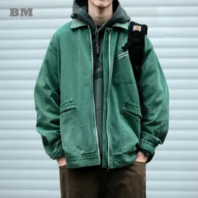 Korean High Quality Cargo Jacket For Men - Vintage Casual Coat