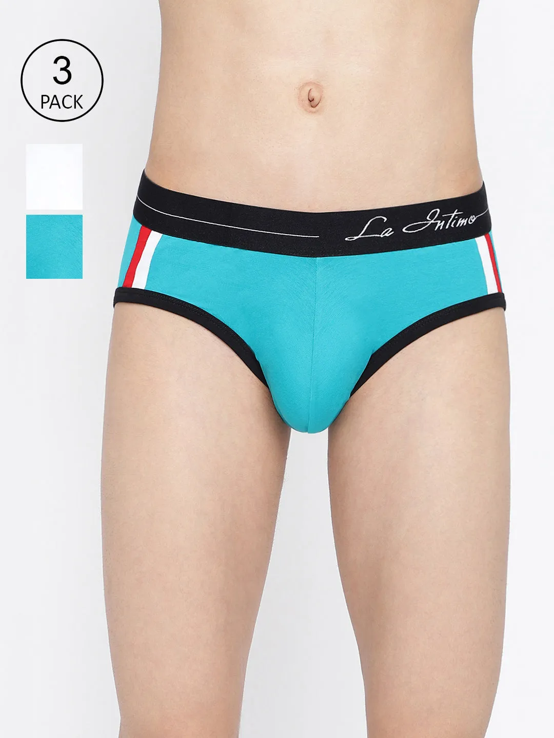 La Intimo Double Stripe Classic Brief (Pack of 3)