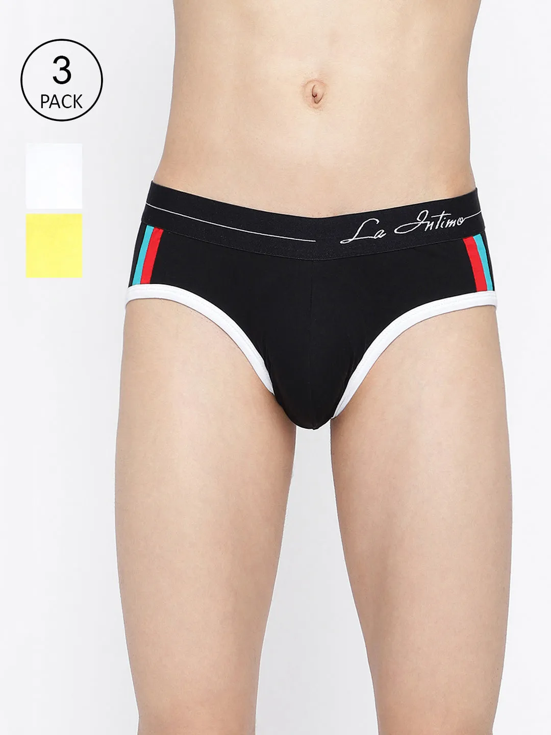 La Intimo Double Stripe Classic Brief (Pack of 3)
