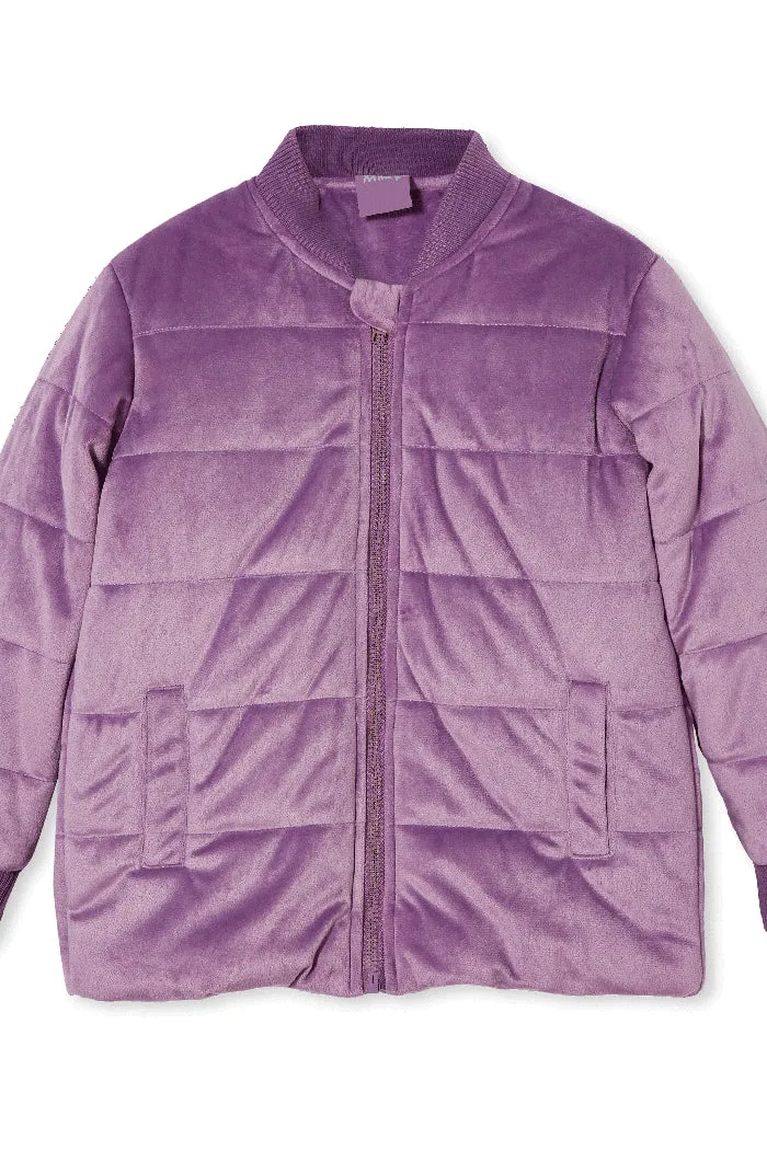 LILAC VELVET BOMBER