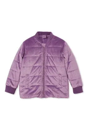 LILAC VELVET BOMBER