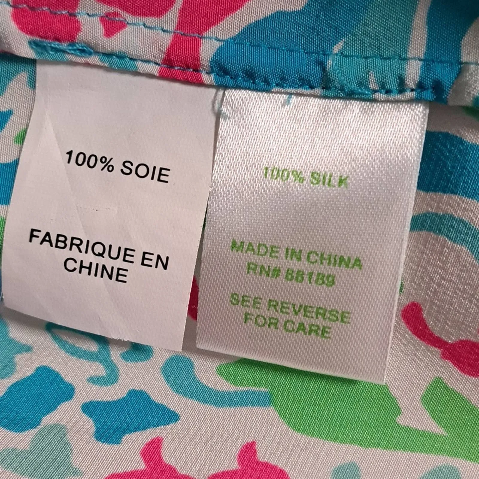 Lilly Pulitzer Elsa Agua Let's Cha Cha Holy Grail Silk Top