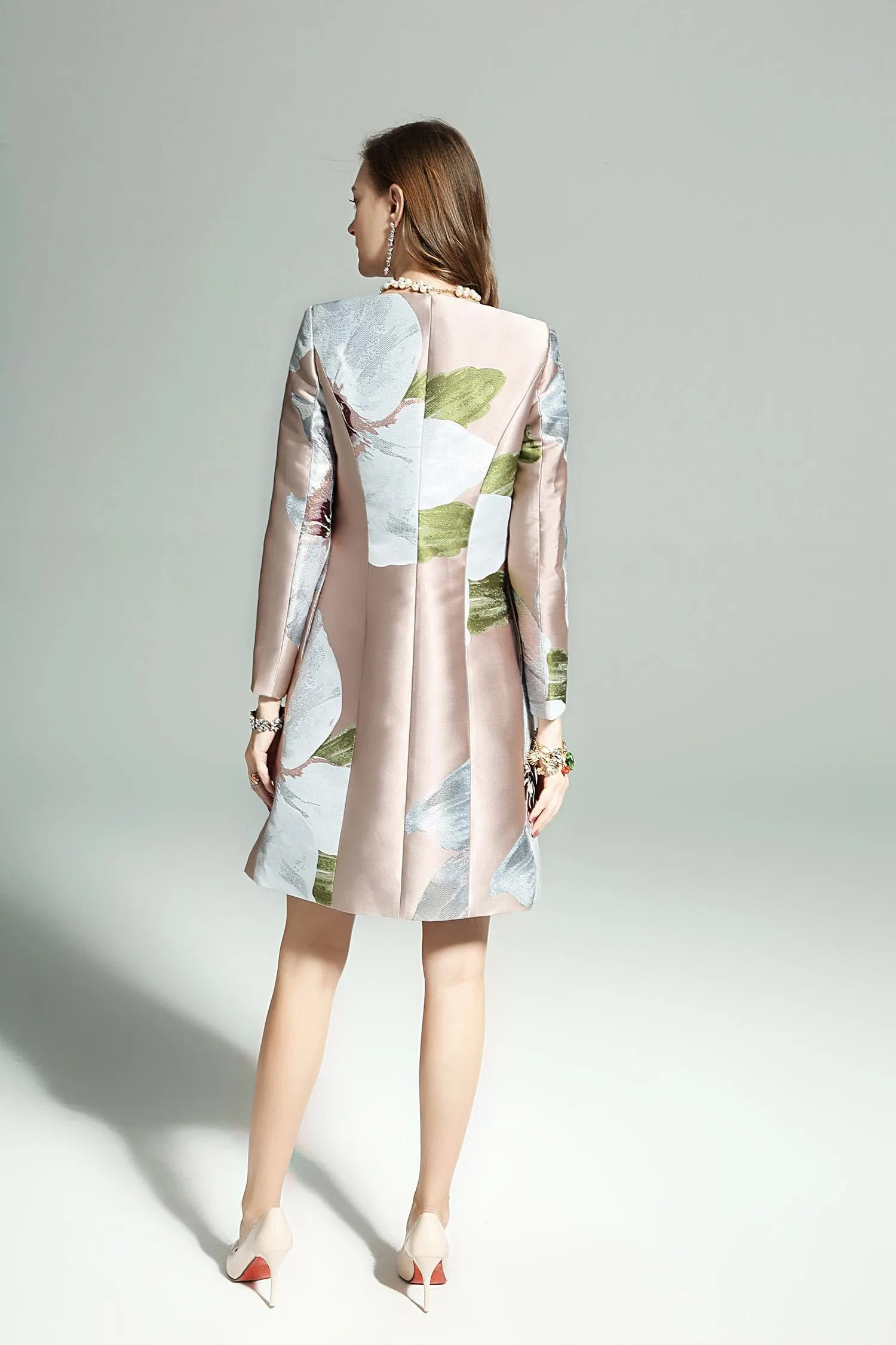 Limited Edition New Luxury Jacquard Print Windbreaker Coat jacket   dress two piece suit set - Lane set