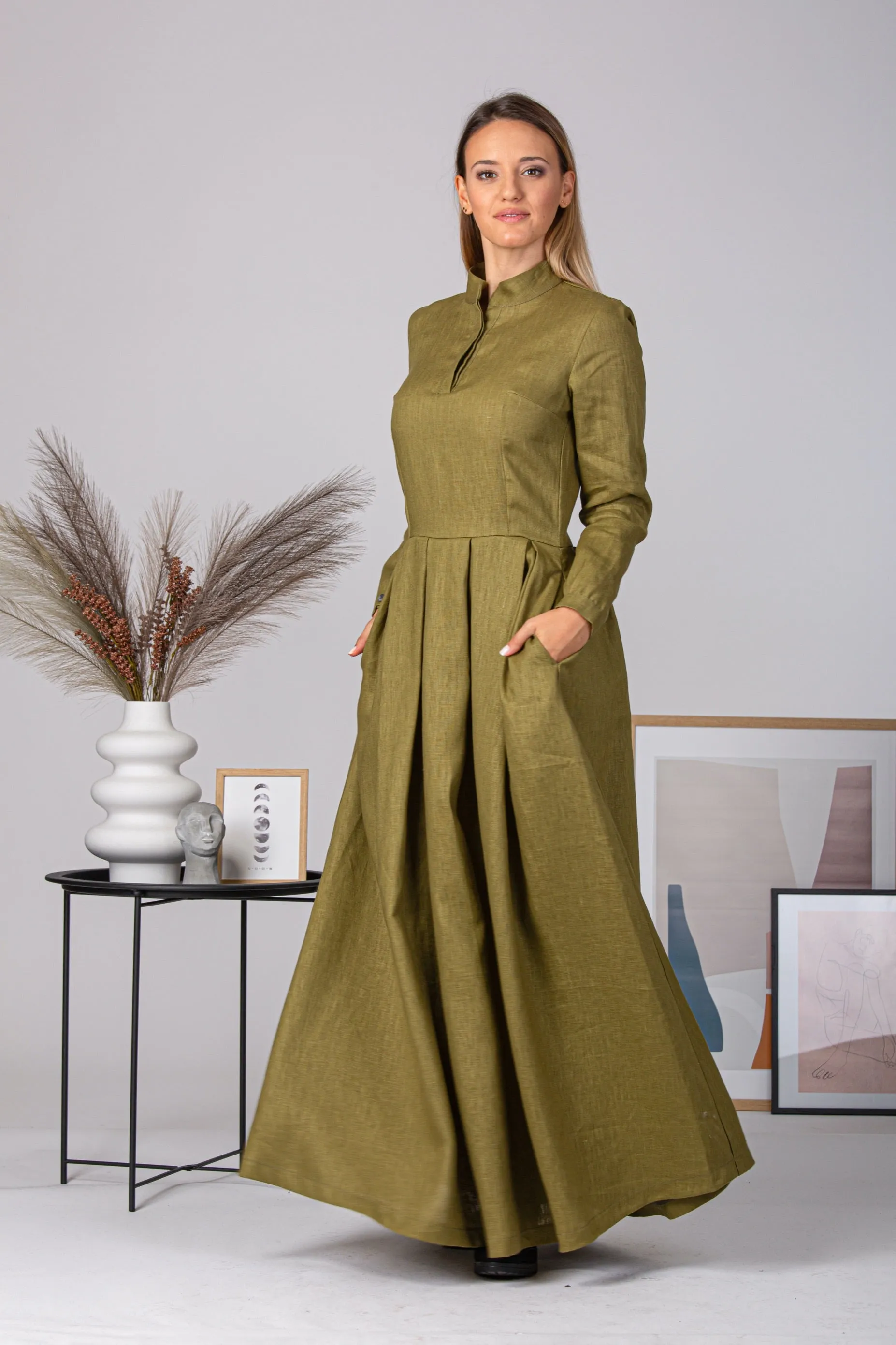 Linen Prairie Maxi Dress