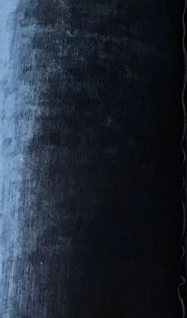 Lord Gideon Designer Antique Inspired Velvet Fabric - Deep Sea Blue - Upholstery