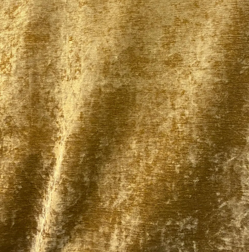 Lord Gideon Designer Antique Inspired Velvet Fabric - Honey - Upholstery