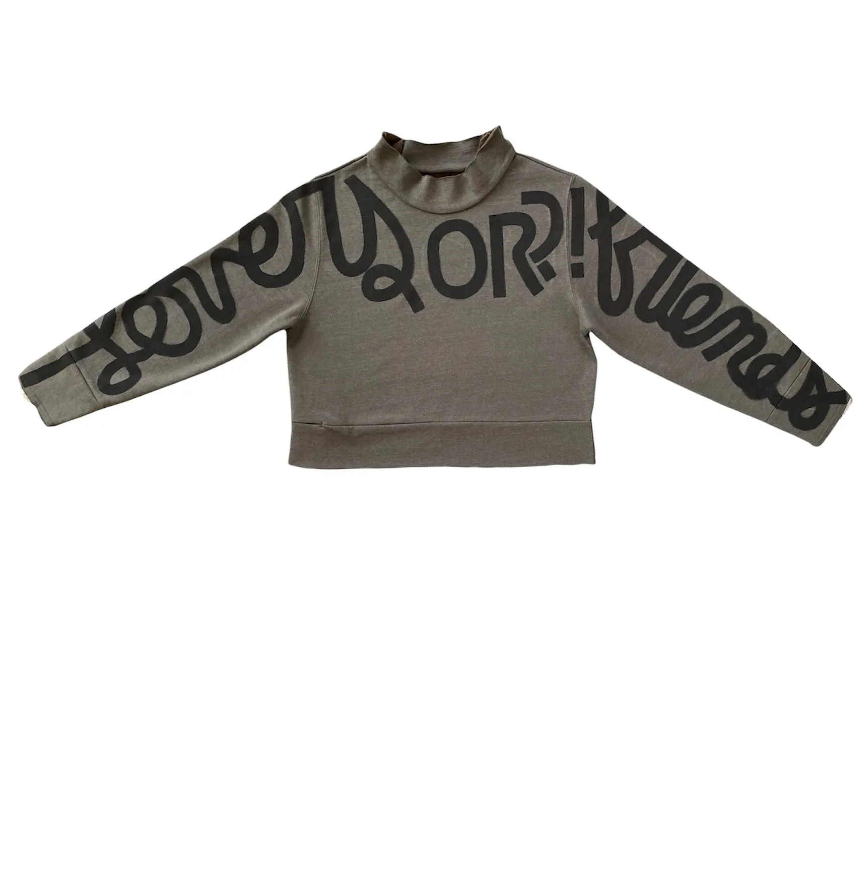 LOVERS OR?! FRIENDS mockneck sweatshirt
