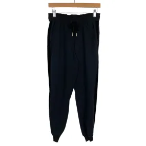 Lululemon Black Drawstring Waist Velvet Side Stripe Joggers- Size ~XS (Inseam 27”, see notes)