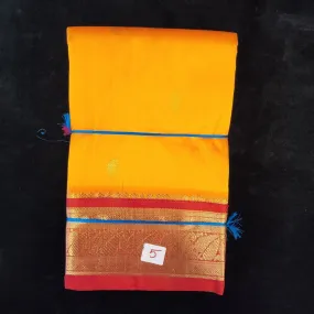 Mango Yellow with  Red | Dharmavaram Silk Saree No 5