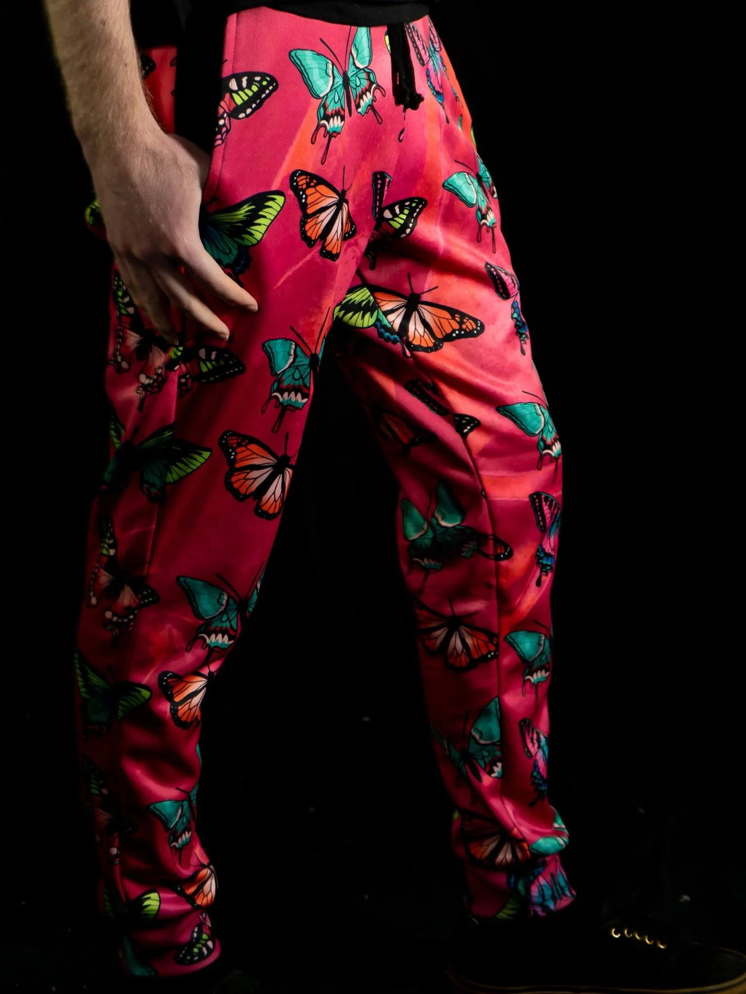 Maroon Butterfly Unisex Joggers
