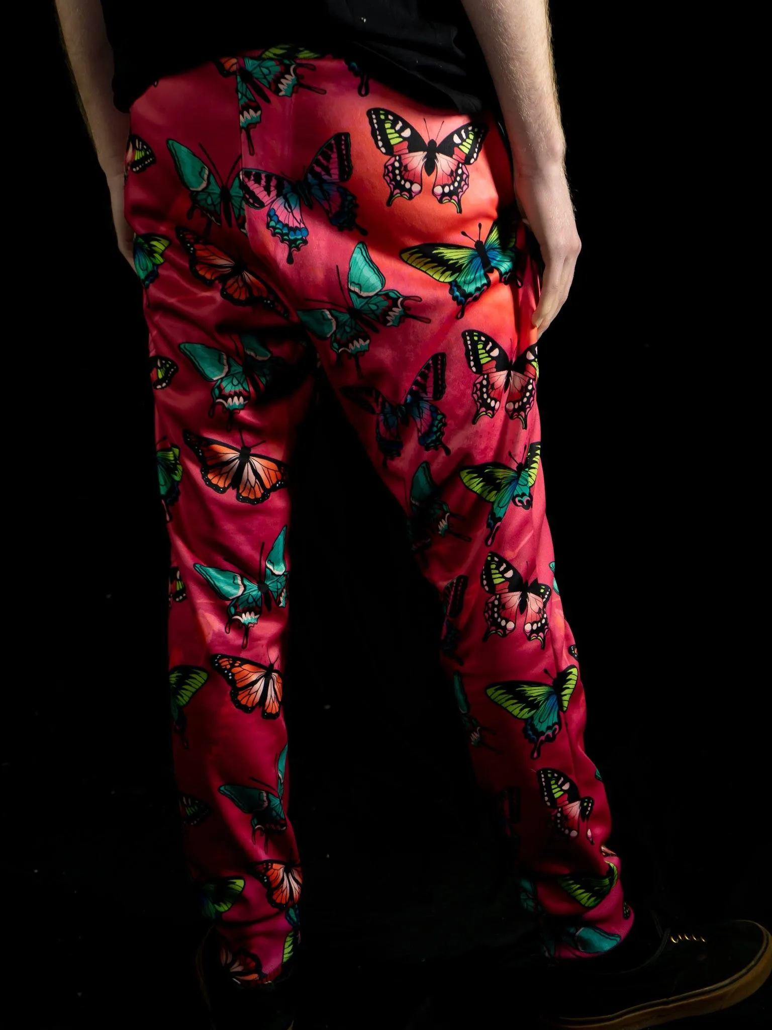 Maroon Butterfly Unisex Joggers