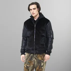 Men's Velvet Bomber Jacket - FINAL SALE