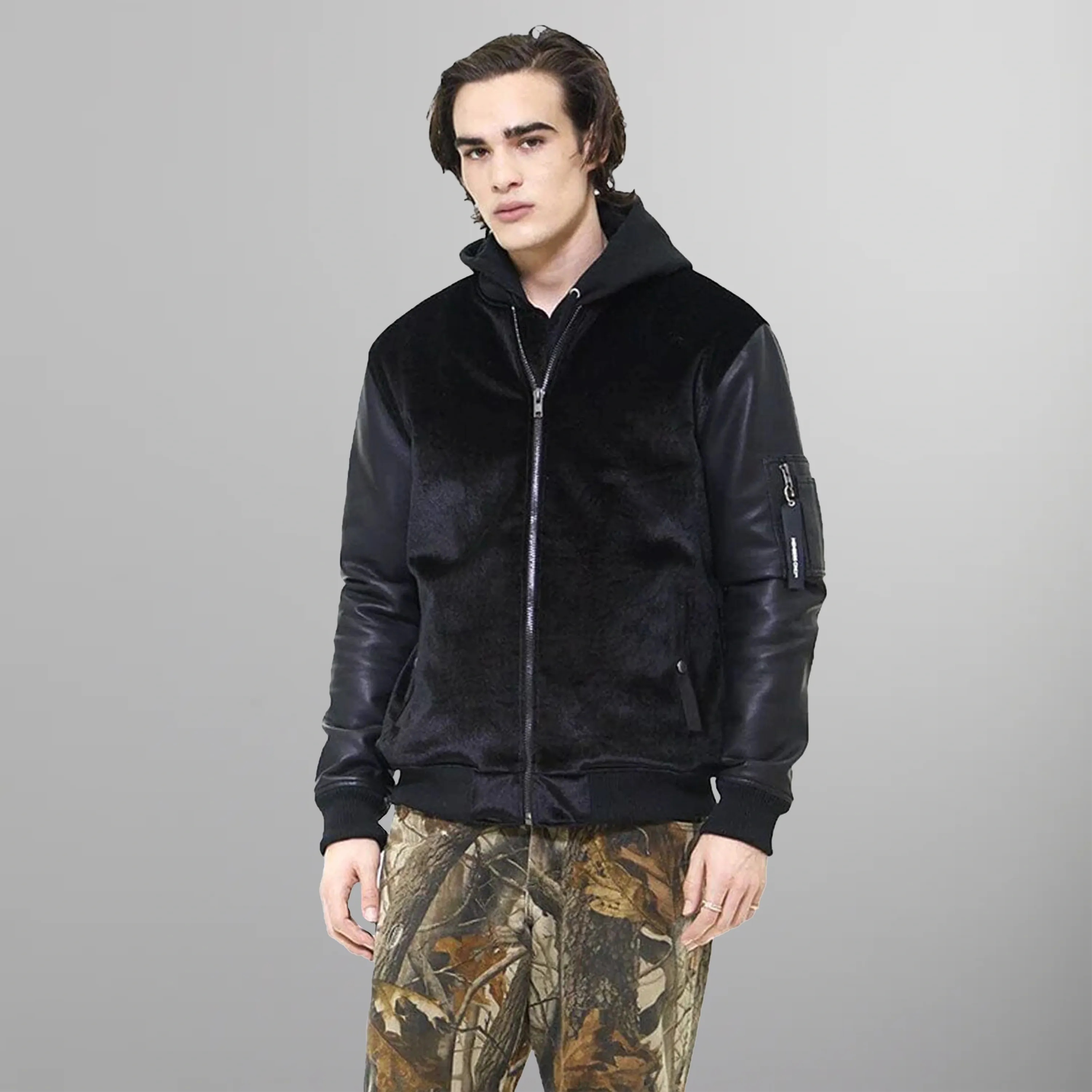 Men's Velvet Bomber Jacket - FINAL SALE