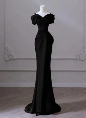 Mermaid Sweetheart Off Shoulder Prom Dress, Satin Evening Dress       fg7115