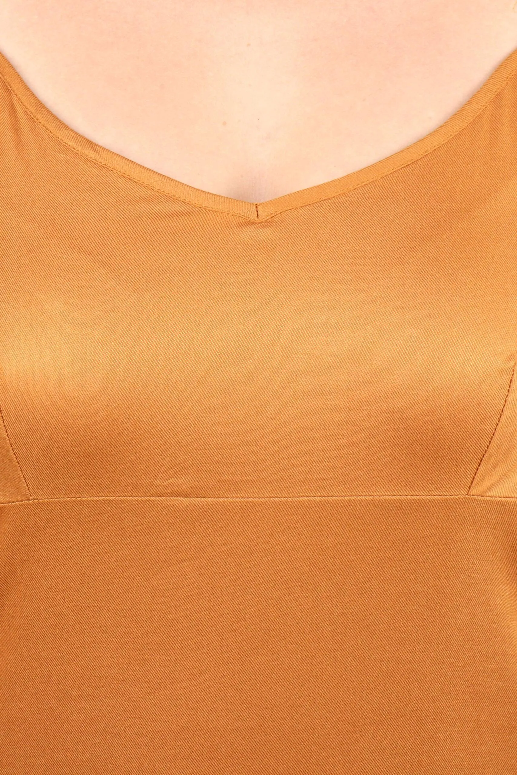 Mustard Solid Maxi Dress with Side Slit