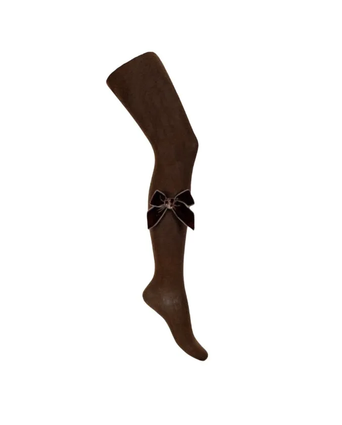 Nathalie Velvet Bow Tights