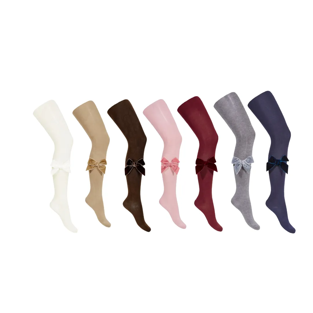Nathalie Velvet Bow Tights