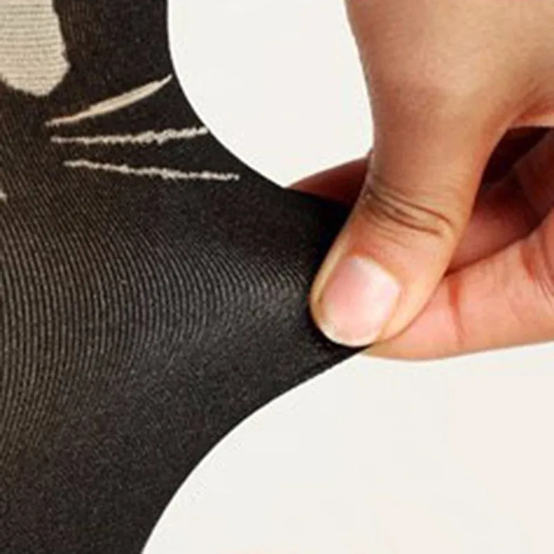 New Women Sexy Cat Tail Velvet Knee High Socks Hosiery Tattoo Stockings