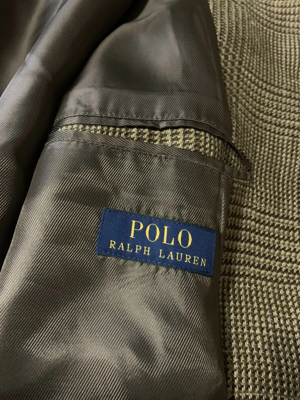 New$1195 Polo Ralph Lauren Men Linen/Silk Coat Trench Coat Brown 44R US