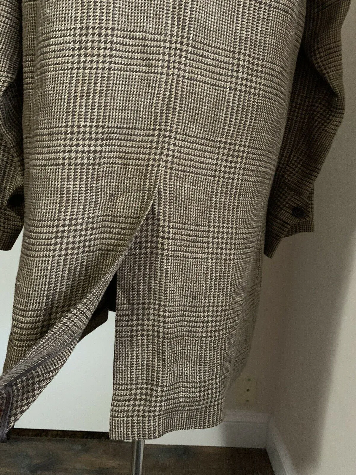 New$1195 Polo Ralph Lauren Men Linen/Silk Coat Trench Coat Brown 44R US