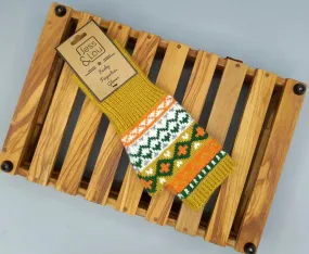 Nordic Fingerless Gloves - Gold
