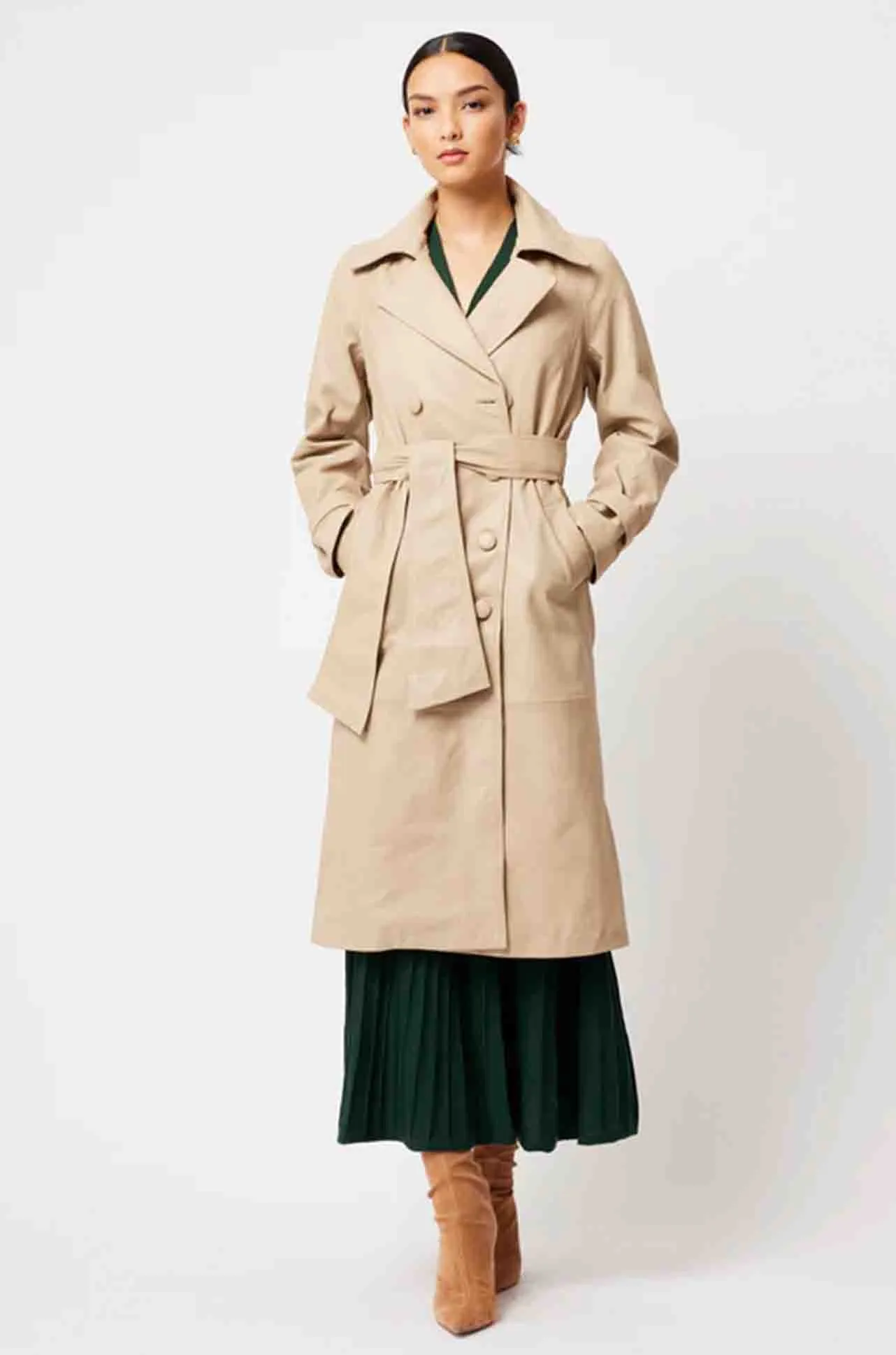 Once Was - Astra Leather Trench Coat