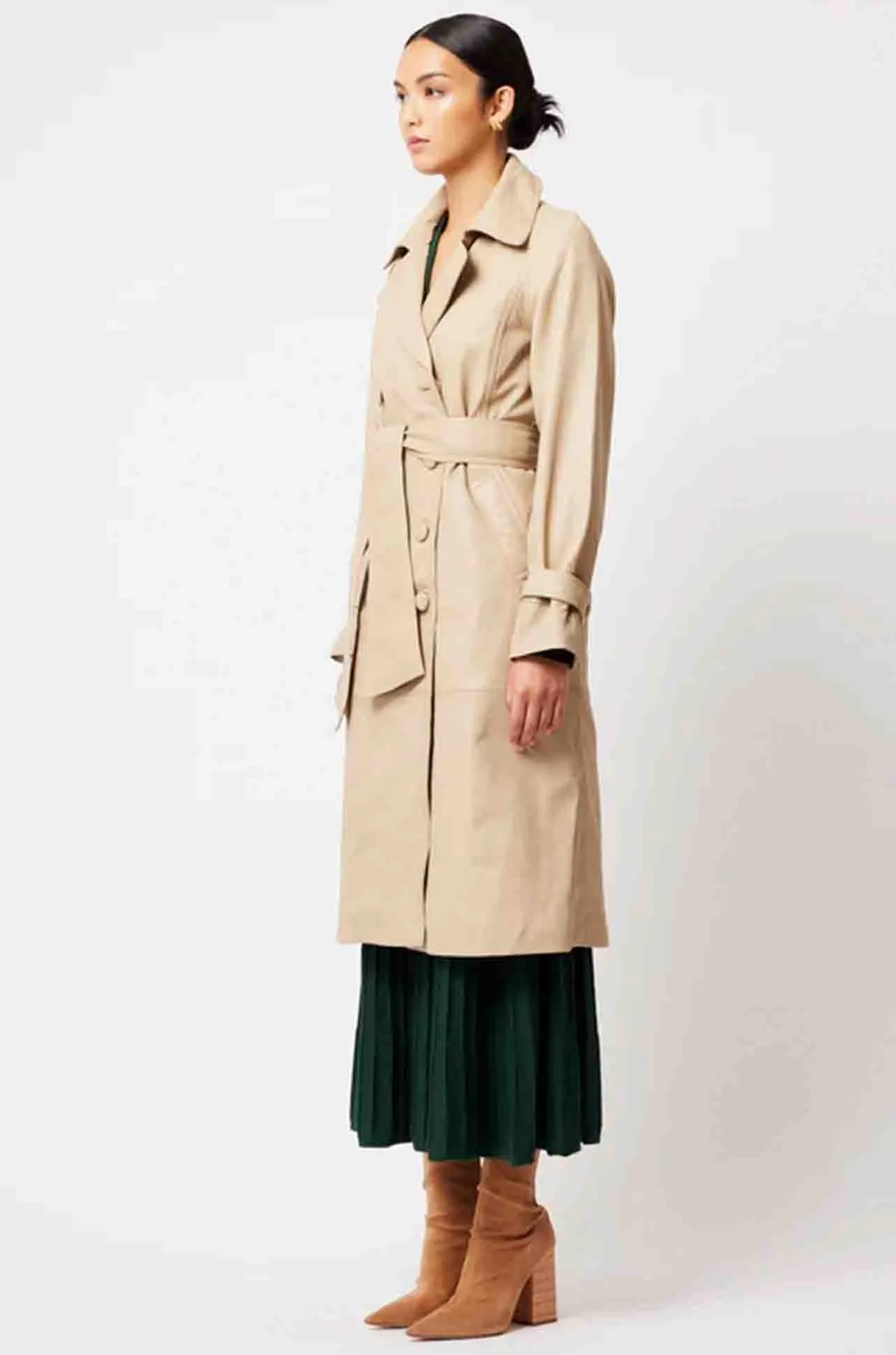 Once Was - Astra Leather Trench Coat