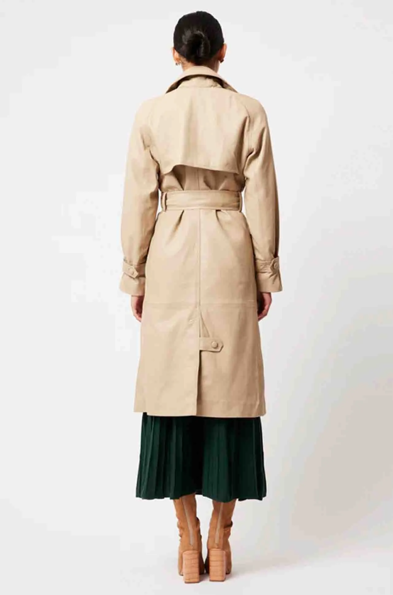 Once Was - Astra Leather Trench Coat