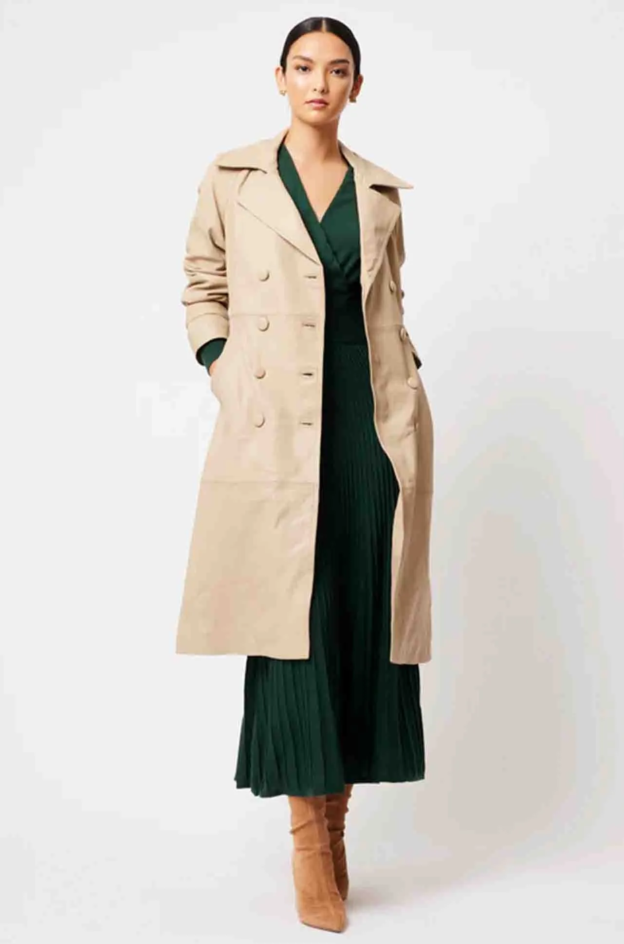 Once Was - Astra Leather Trench Coat