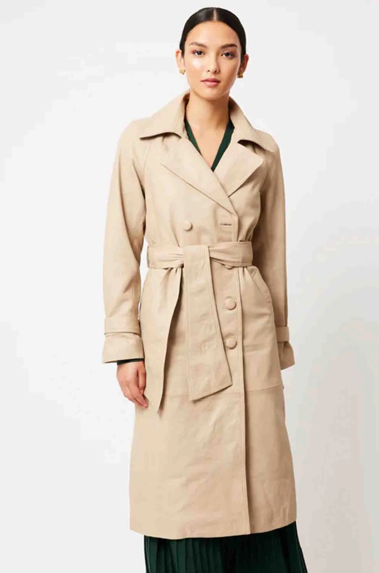 Once Was - Astra Leather Trench Coat